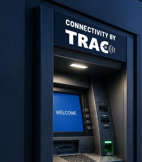 TRAC branding on a live ATM installation